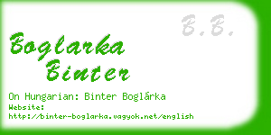 boglarka binter business card