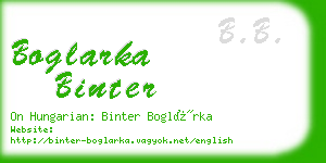 boglarka binter business card